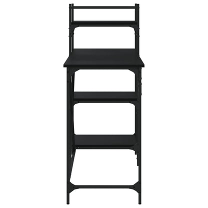Computer desk with shelves 120x47x109 cm black