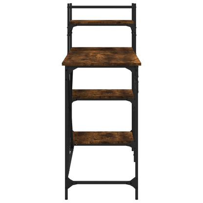 Computer desk with shelves 120x47x109 cm smoked oak color