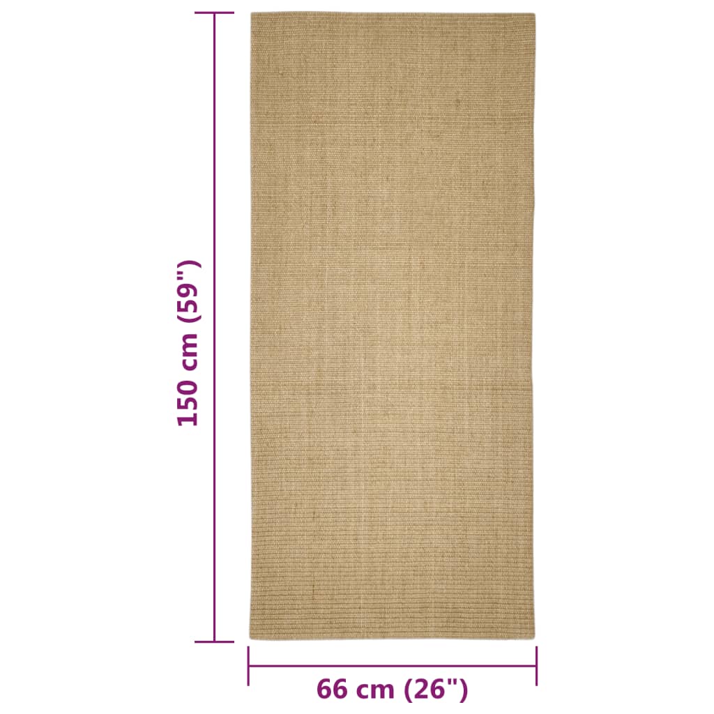 Sisal mat for scratching post 66x150 cm