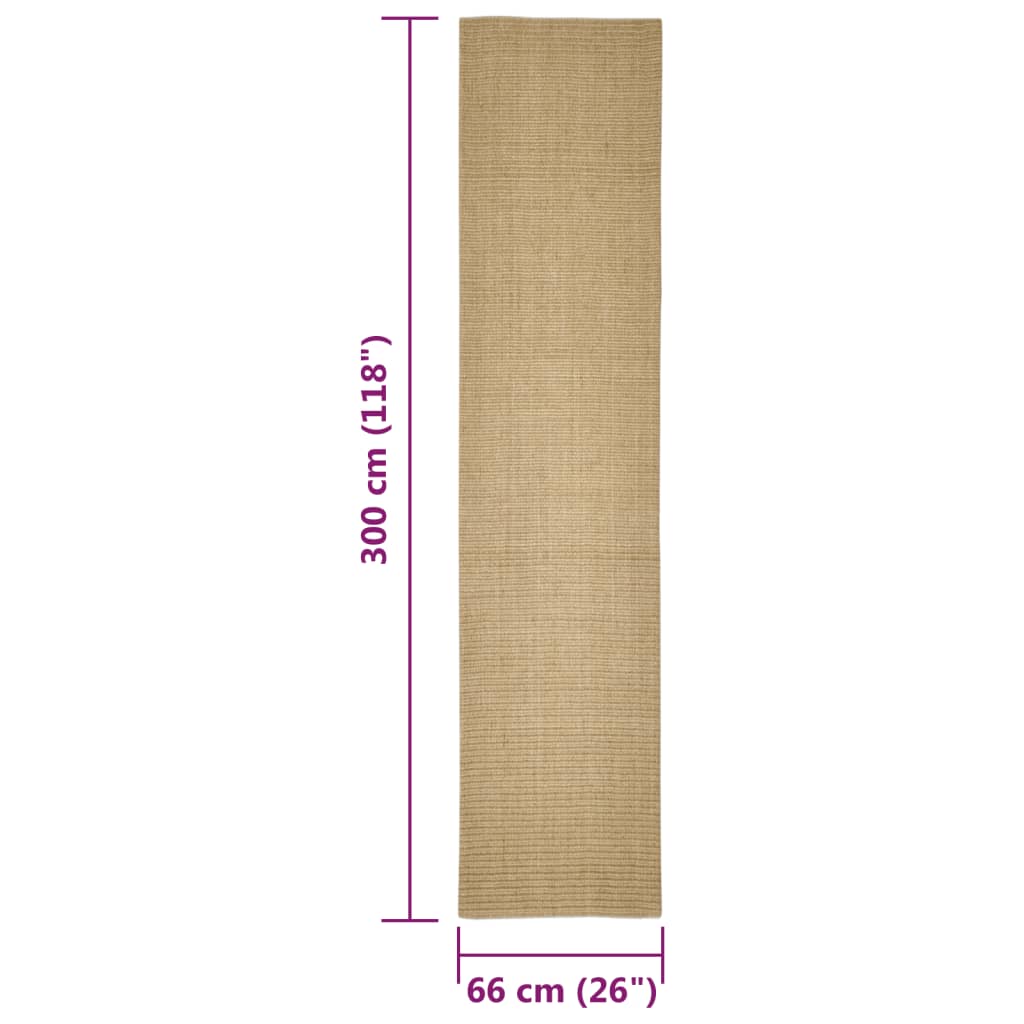 Sisal mat for scratching post 66x300 cm