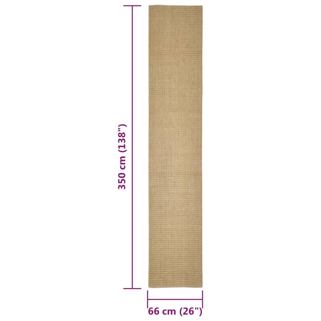 Sisal mat for scratching post 66x350 cm