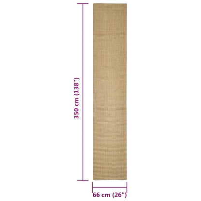 Sisal mat for scratching post 66x350 cm