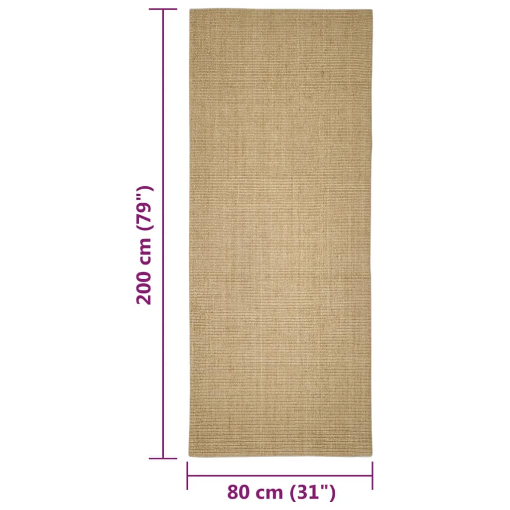 Sisal mat for scratching post 80x200 cm