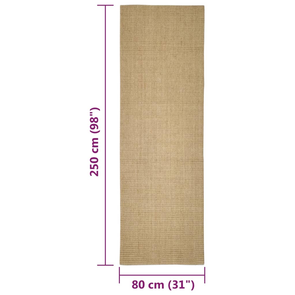 Sisal mat for scratching post 80x250 cm