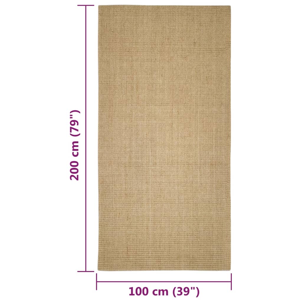 Sisal mat for scratching post 100x200 cm
