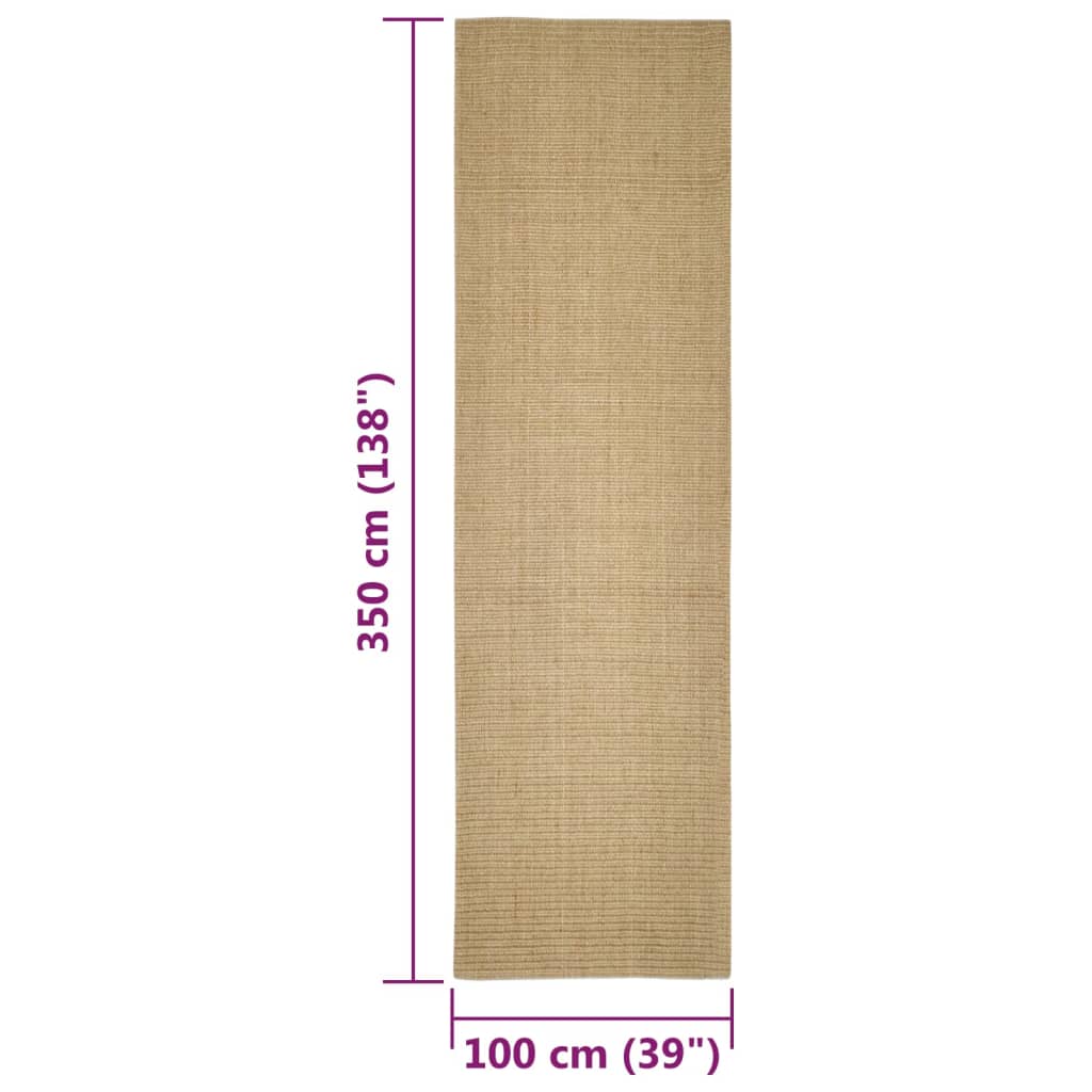Sisal mat for scratching post 100x350 cm