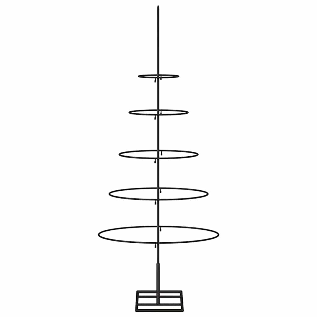 Kerstdecoratie kerstboom 90 cm metaal zwart