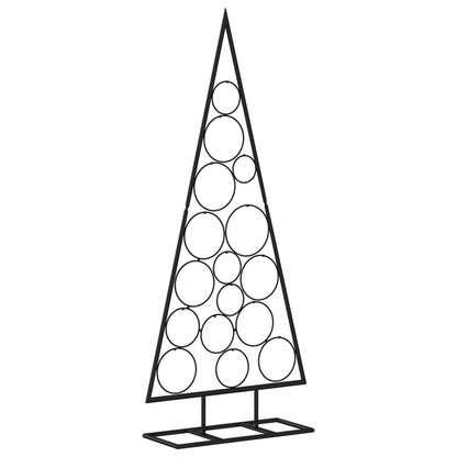 Kerstdecoratie kerstboom 125 cm metaal zwart