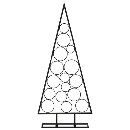 Kerstdecoratie kerstboom 125 cm metaal zwart