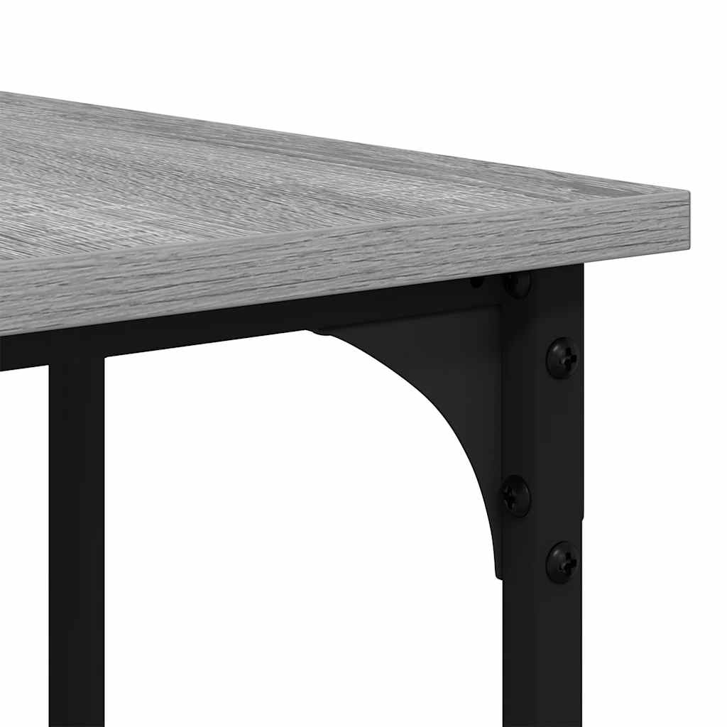 Desk 139x139x75 cm processed wood gray sonoma oak color