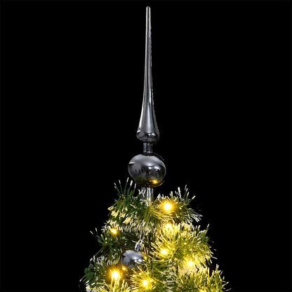 Kunstkerstboom met scharnieren 150 LED's en kerstballen 150 cm
