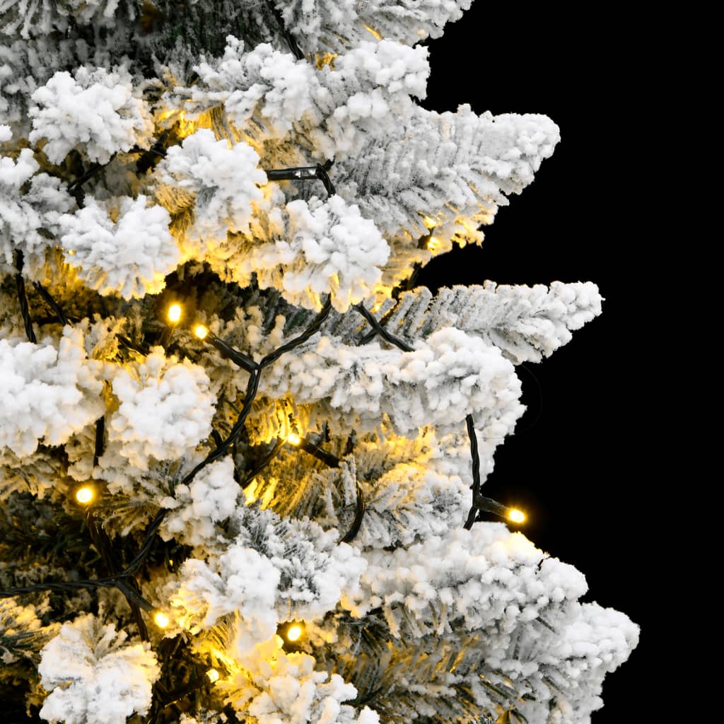 Kunstkerstboom met scharnieren 300 LED's en sneeuw 240 cm