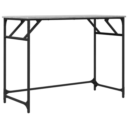 Desk 100x45x76 cm wood and powder coated steel gray sonoma