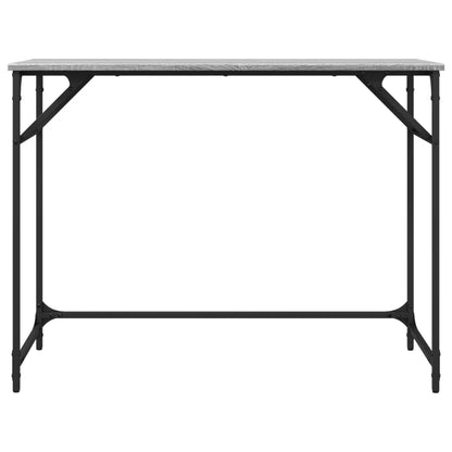 Desk 100x45x76 cm wood and powder coated steel gray sonoma