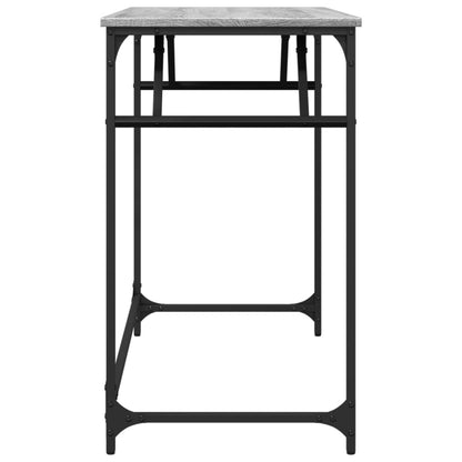 Desk 100x45x76 cm wood and powder coated steel gray sonoma