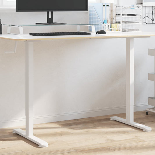 Sit-stand desk frame (94-135)x60x(70-114) cm steel white