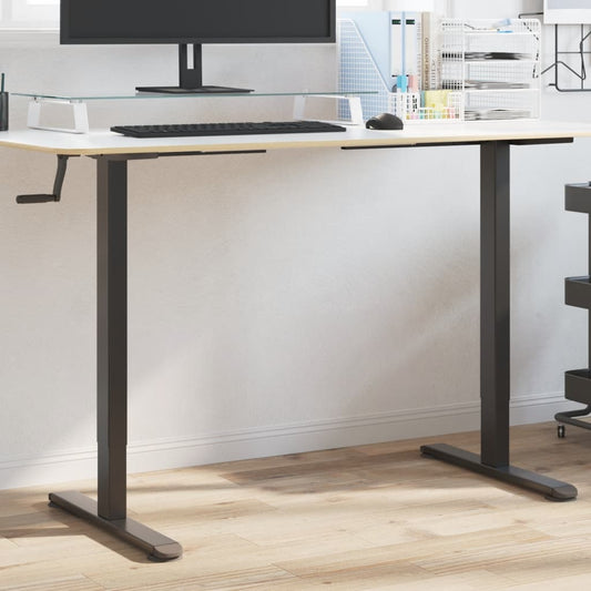 Sit-stand desk frame (94-135)x60x(70-114) cm steel black