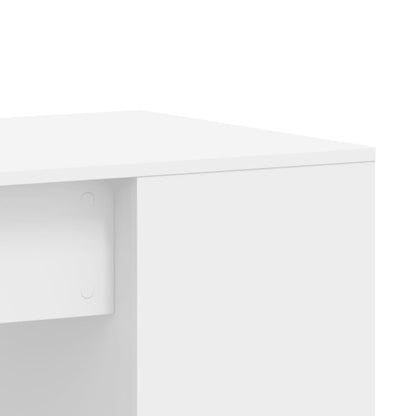 Desk 102x50x75 cm processed wood white