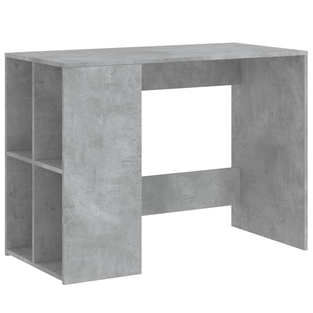 Desk 102x50x75 cm processed wood concrete gray