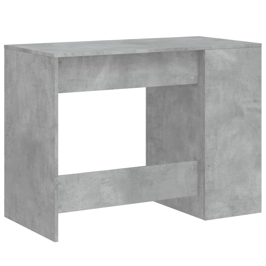 Desk 102x50x75 cm processed wood concrete gray