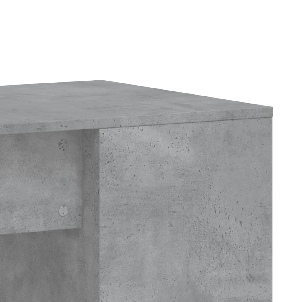 Desk 102x50x75 cm processed wood concrete gray