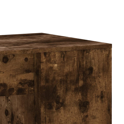 Desk 102x50x75 cm processed wood smoked oak color