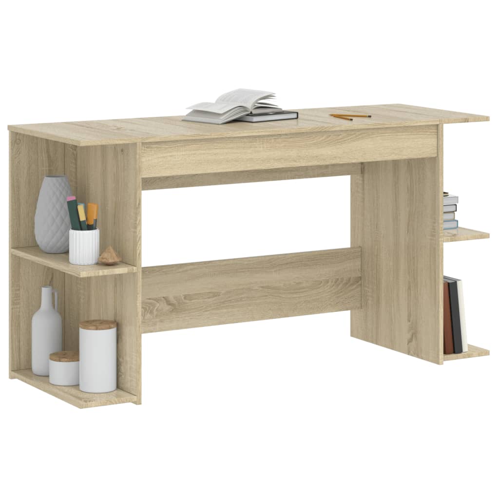 Desk 140x50x75 cm processed wood sonoma oak color