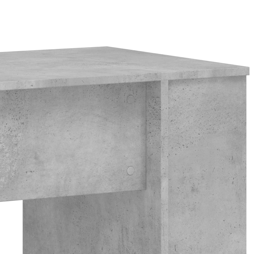 Desk 140x50x75 cm processed wood concrete gray