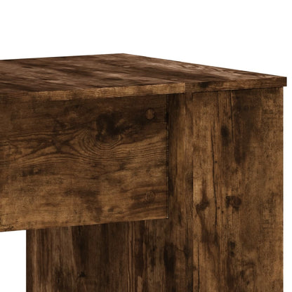 Desk 140x50x75 cm processed wood smoked oak color