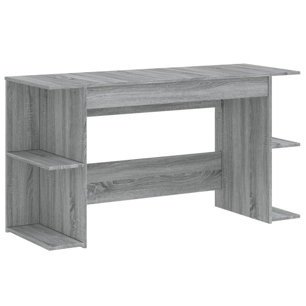 Desk 140x50x75 cm processed wood gray sonoma oak color