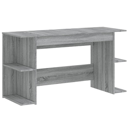 Desk 140x50x75 cm processed wood gray sonoma oak color