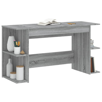 Desk 140x50x75 cm processed wood gray sonoma oak color