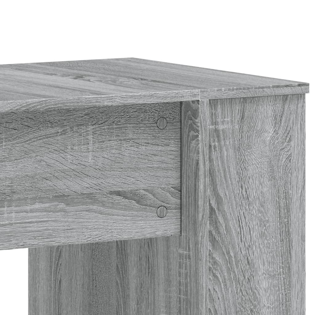 Desk 140x50x75 cm processed wood gray sonoma oak color