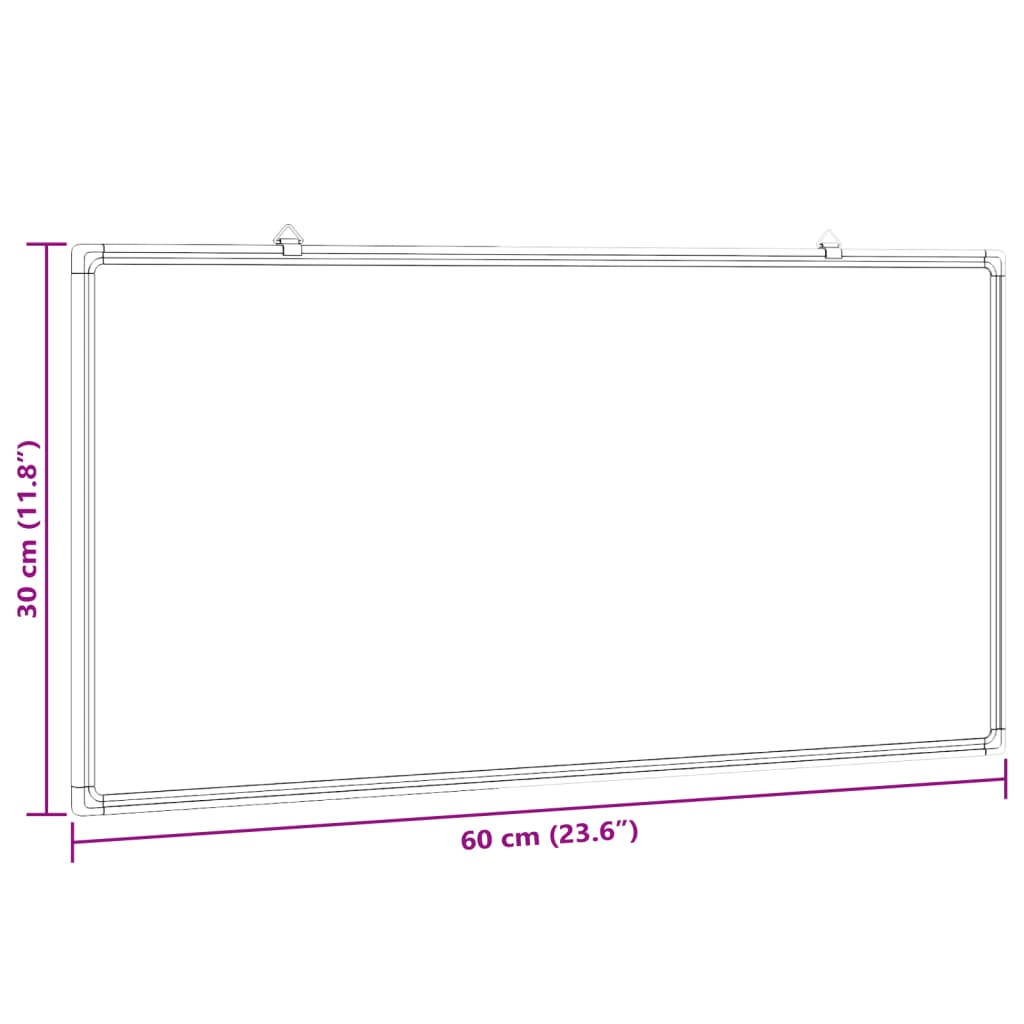 Whiteboard magnetisch 60x30x1,7 cm aluminium