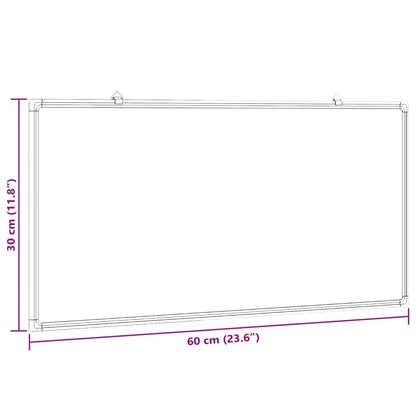 Whiteboard magnetisch 60x30x1,7 cm aluminium