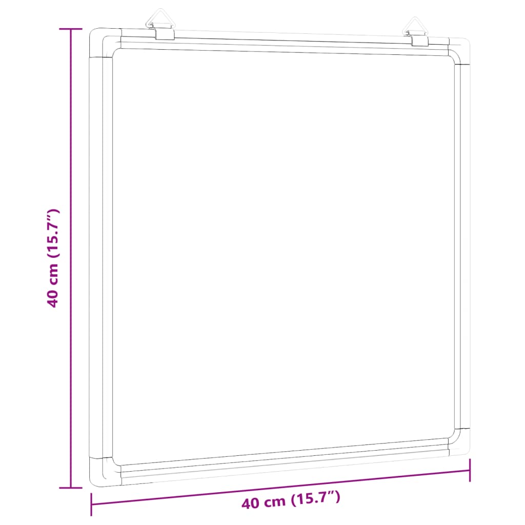 Whiteboard magnetic 40x40x1.7 cm aluminum