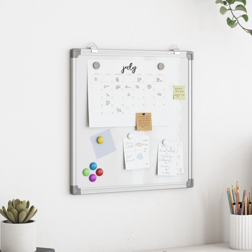 Whiteboard magnetic 40x40x1.7 cm aluminum
