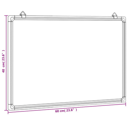 Magnetic whiteboard 60x40x1.7 cm aluminum
