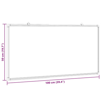 Whiteboard magnetisch 100x50x1,7 cm aluminium