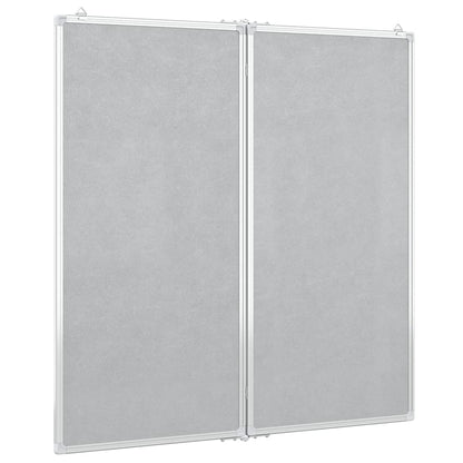 Whiteboard magnetic folding 80x80x1.7 cm aluminum