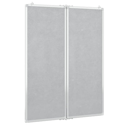 Whiteboard magnetic folding 80x100x1.7 cm aluminum