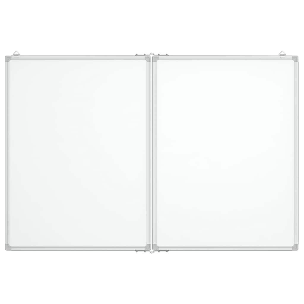 Whiteboard magnetisch inklapbaar 100x80x1,7 cm aluminium