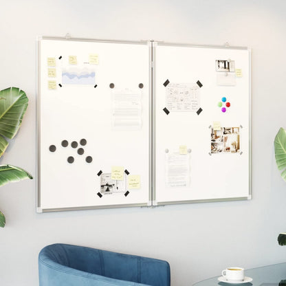Whiteboard magnetic folding 120x80x1.7 cm aluminum