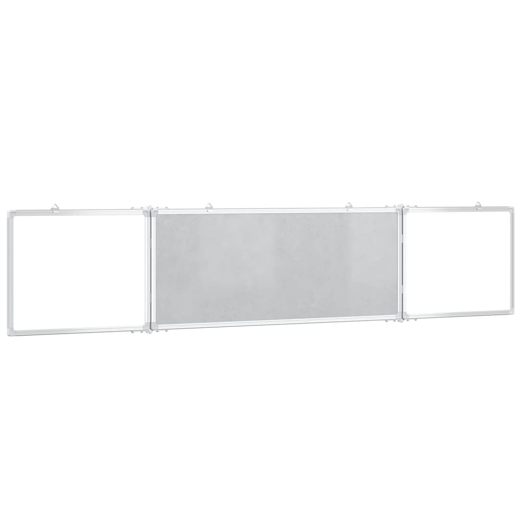 Whiteboard magnetic folding 200x40x1.7 cm aluminum