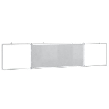 Whiteboard magnetic folding 200x40x1.7 cm aluminum