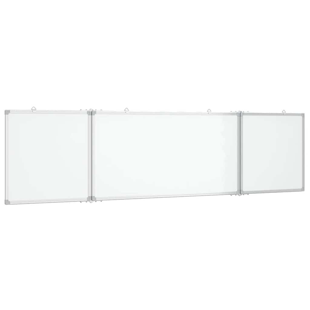 Whiteboard magnetisch inklapbaar 200x50x1,7 cm aluminium