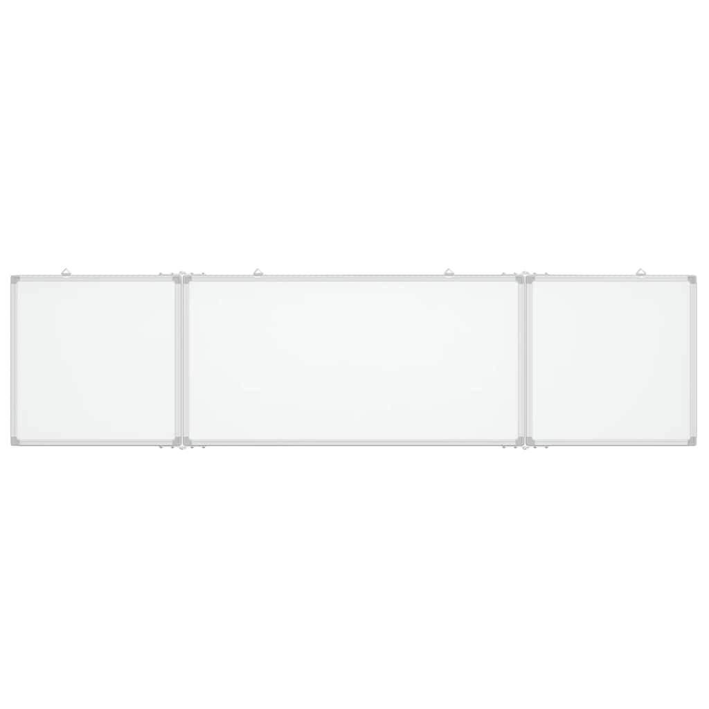 Whiteboard magnetisch inklapbaar 200x50x1,7 cm aluminium