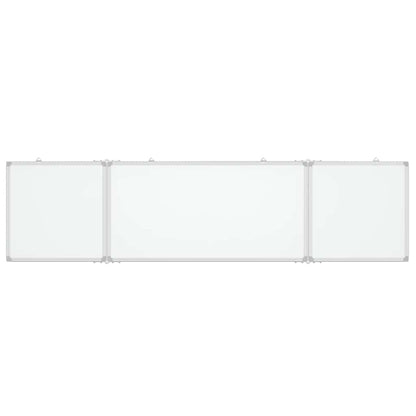 Whiteboard magnetisch inklapbaar 200x50x1,7 cm aluminium