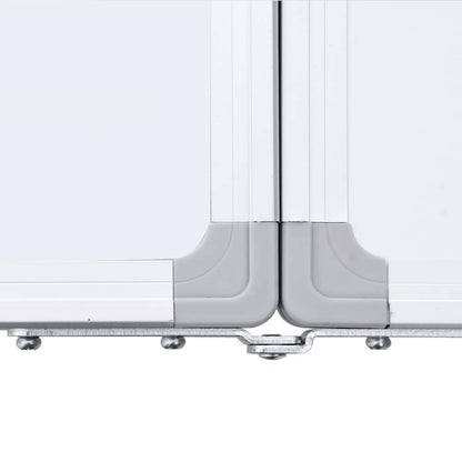 Whiteboard magnetisch inklapbaar 200x50x1,7 cm aluminium