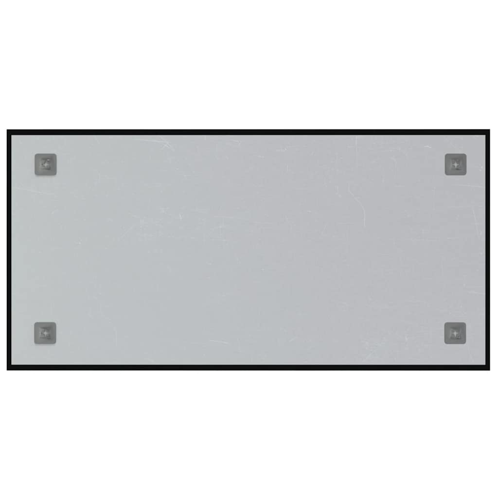Magneetbord voor aan de wand 80x40 cm gehard glas zwart